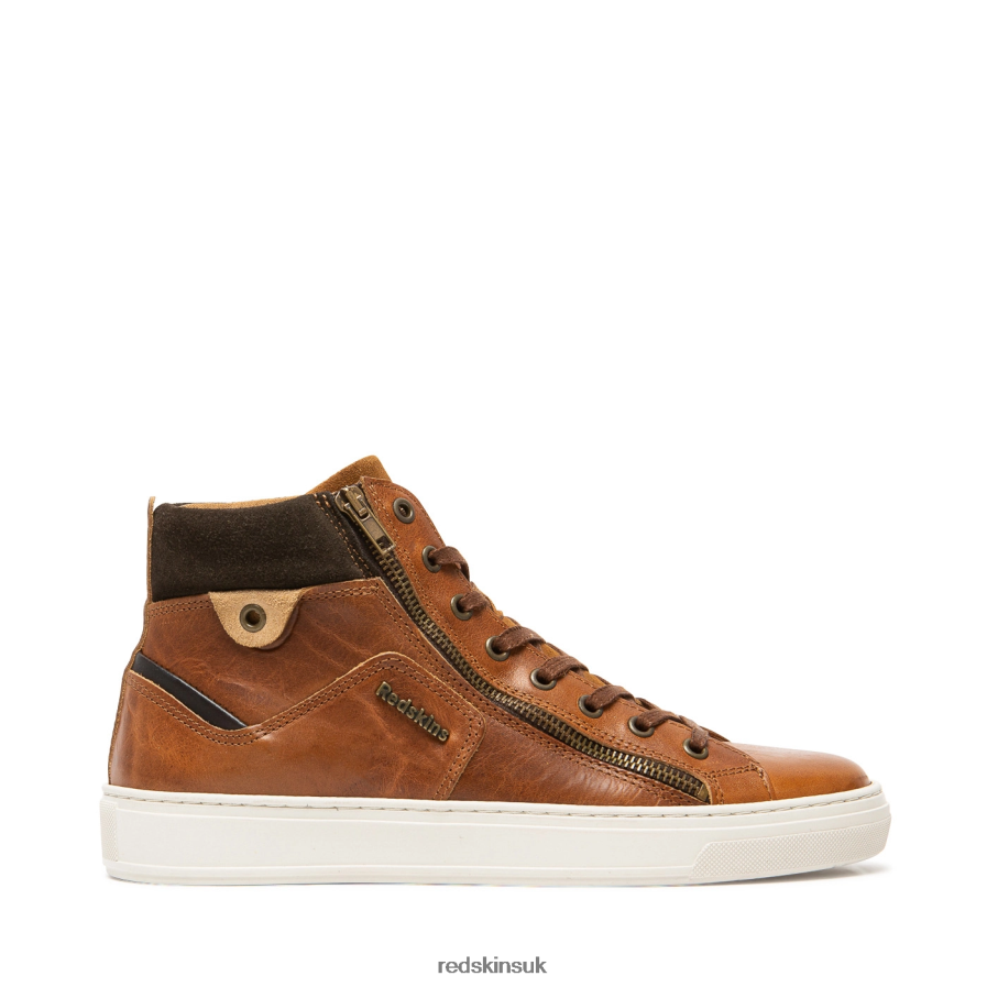 Redskins Footwear Men COGNAC + BROWN Hopeso Leather Sneakers RB620P93