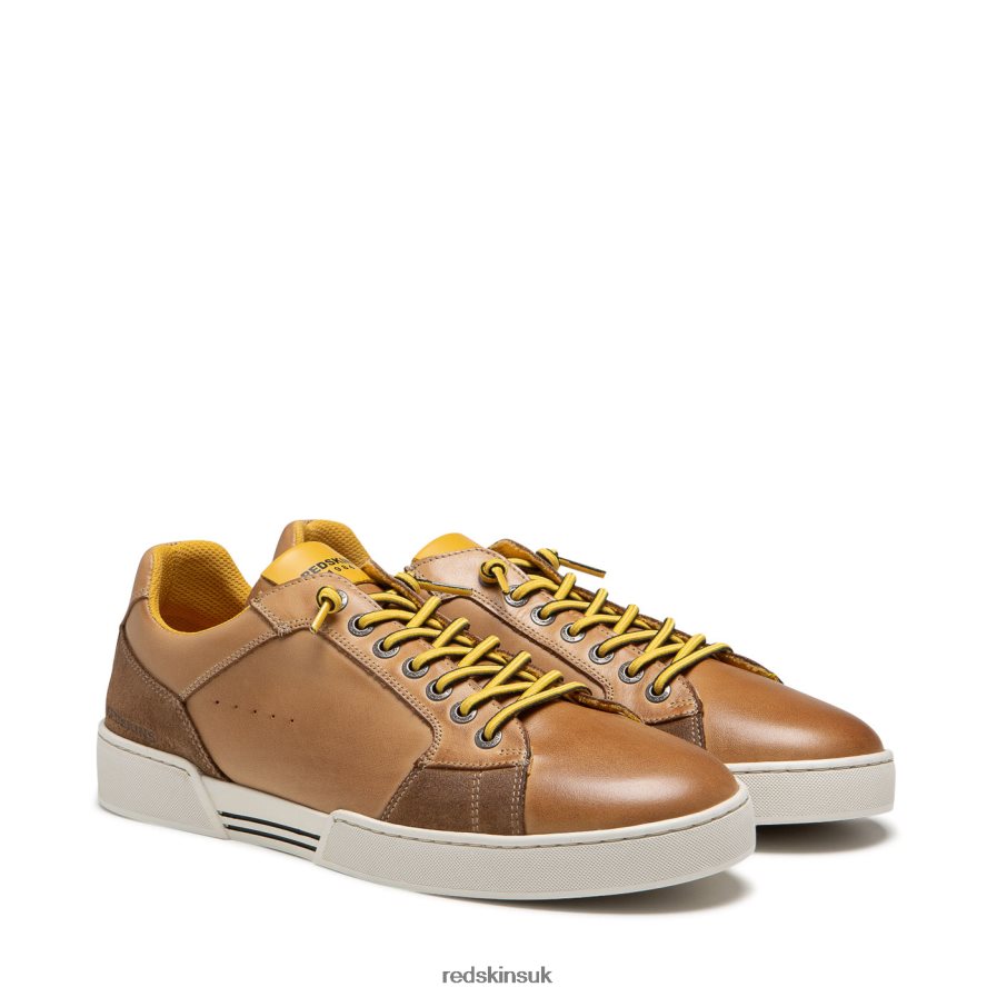 Redskins Footwear Men COGNAC + BROWN Winesome Leather Sneakers RB620P2