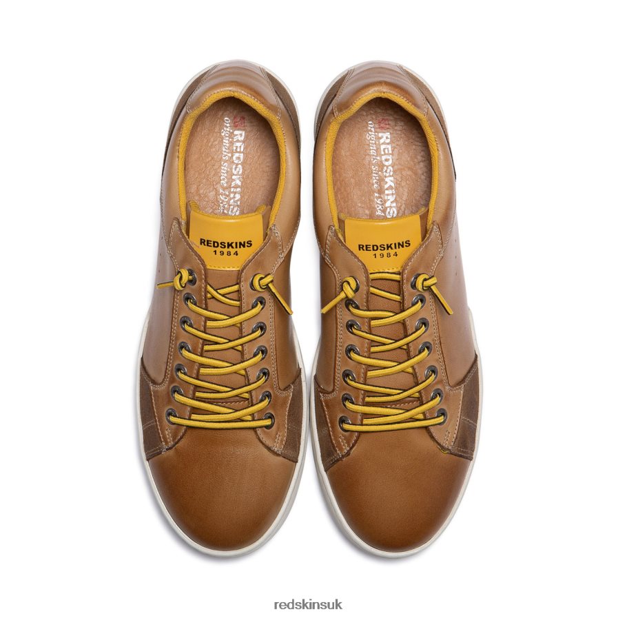 Redskins Footwear Men COGNAC + BROWN Winesome Leather Sneakers RB620P2