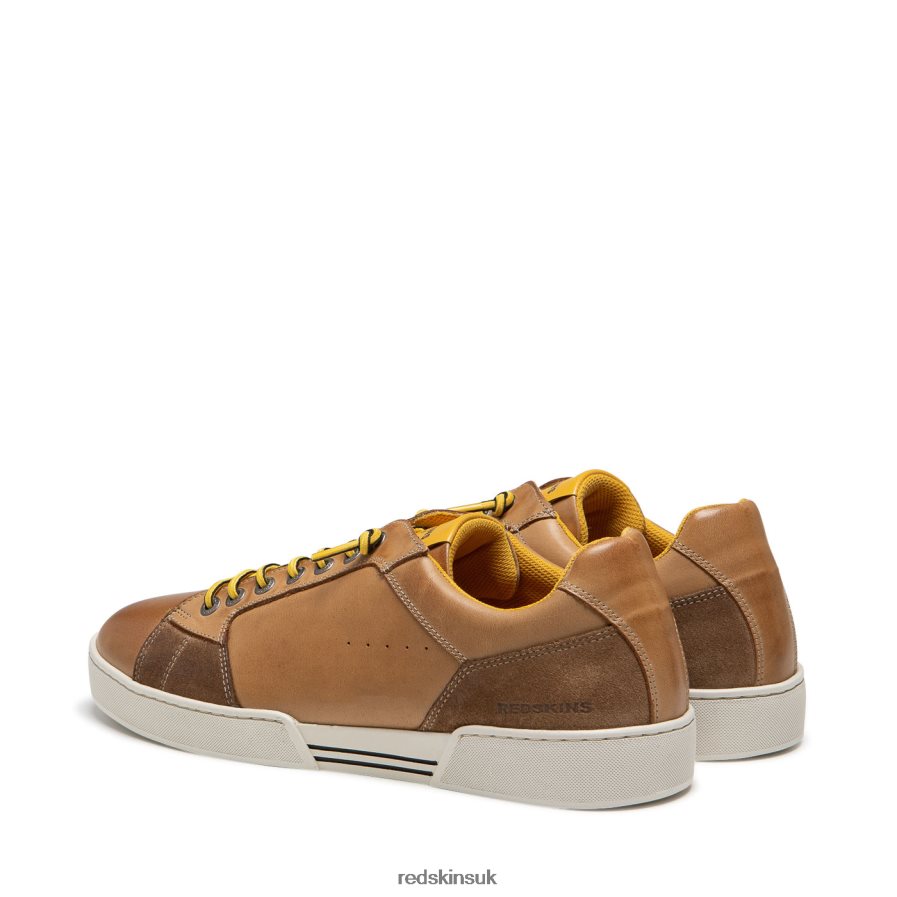 Redskins Footwear Men COGNAC + BROWN Winesome Leather Sneakers RB620P2