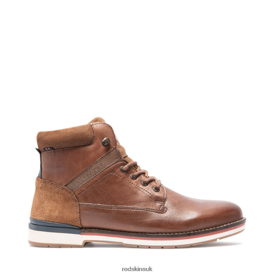 Redskins Footwear Men COGNAC + MARINE Abelia Leather Sneakers RB620P185