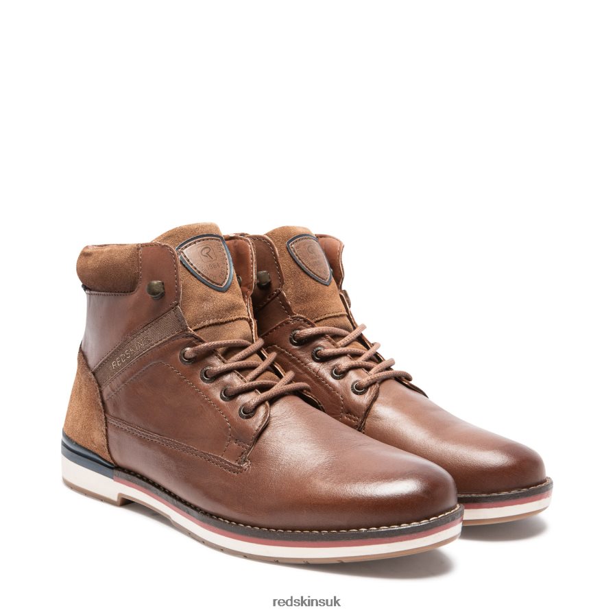 Redskins Footwear Men COGNAC + MARINE Abelia Leather Sneakers RB620P185