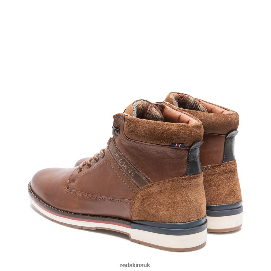 Redskins Footwear Men COGNAC + MARINE Abelia Leather Sneakers RB620P185