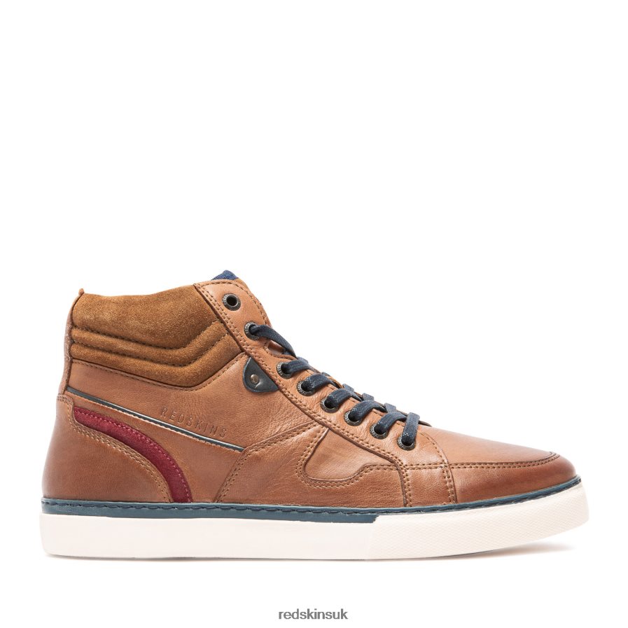 Redskins Footwear Men COGNAC + MARINE Complex Leather Sneakers RB620P125