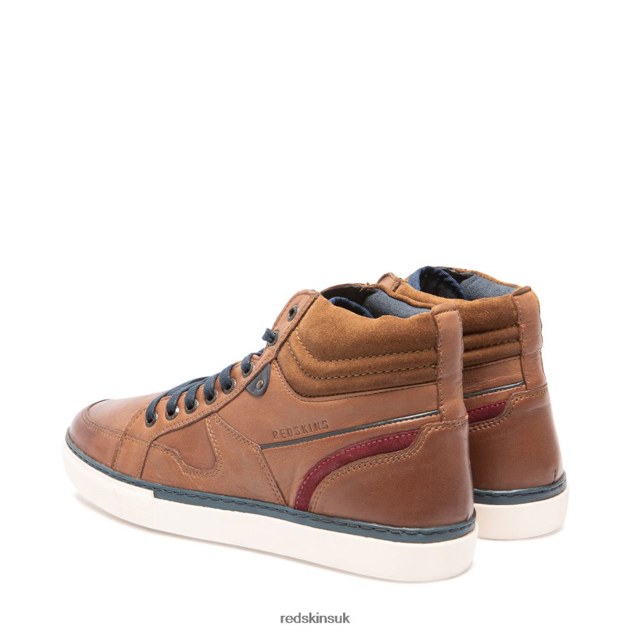Redskins Footwear Men COGNAC + MARINE Complex Leather Sneakers RB620P125