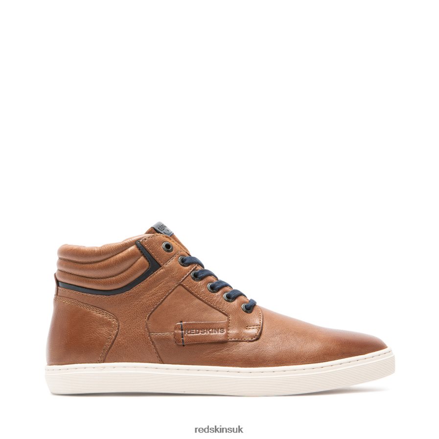 Redskins Footwear Men COGNAC + MARINE Fernand Leather Sneakers RB620P161