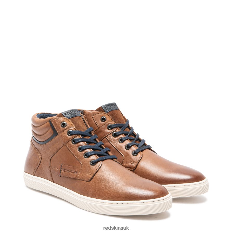 Redskins Footwear Men COGNAC + MARINE Fernand Leather Sneakers RB620P161