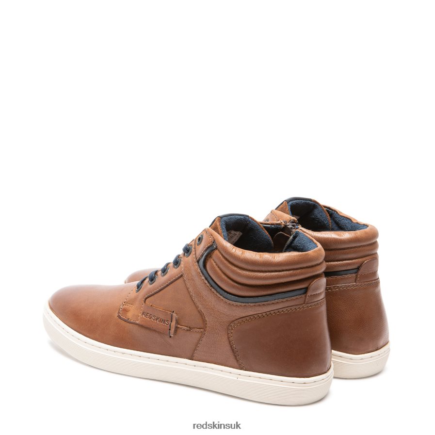 Redskins Footwear Men COGNAC + MARINE Fernand Leather Sneakers RB620P161
