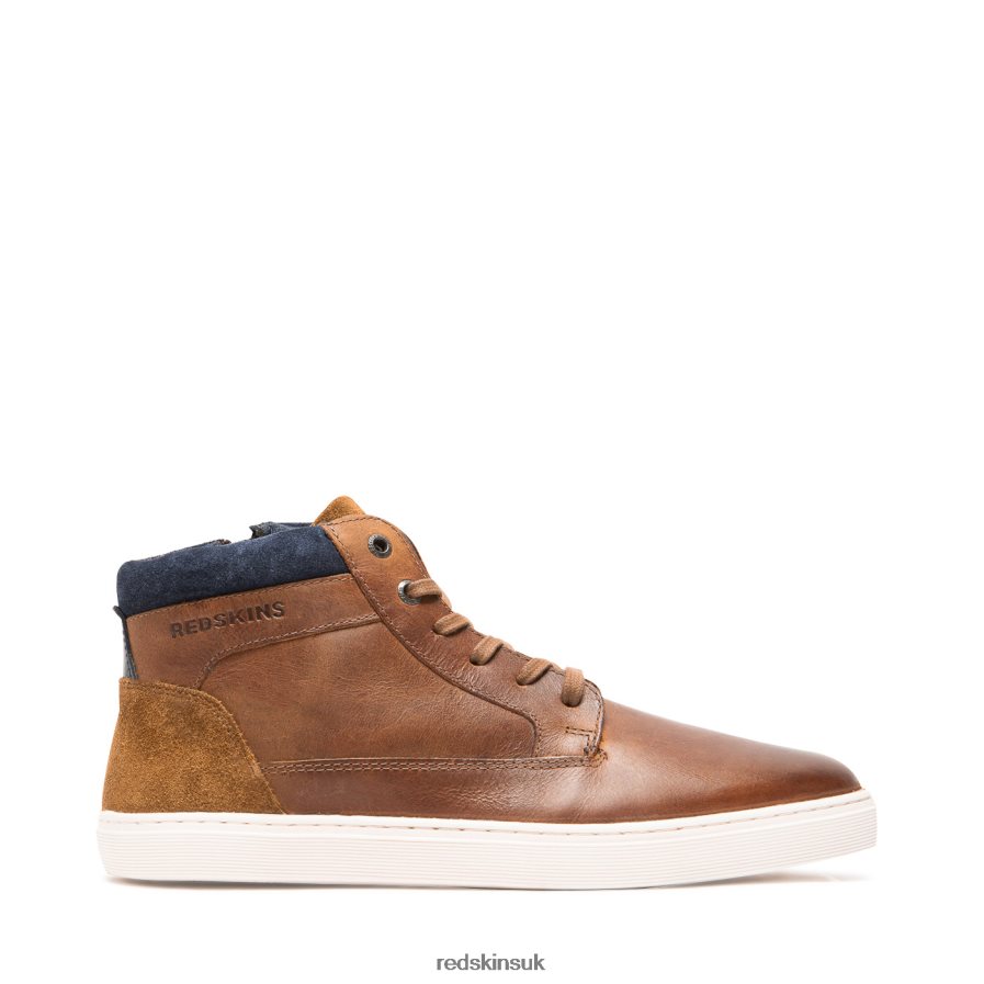 Redskins Footwear Men COGNAC + MARINE Filaire Leather Sneakers RB620P85