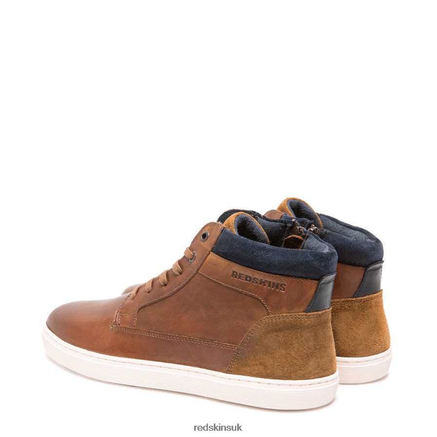 Redskins Footwear Men COGNAC + MARINE Filaire Leather Sneakers RB620P85