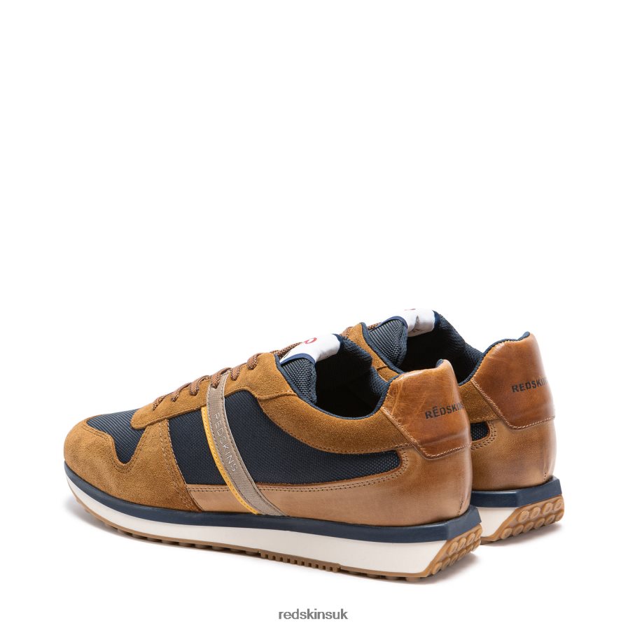 Redskins Footwear Men COGNAC + MARINE Island Suede Sneakers RB620P137
