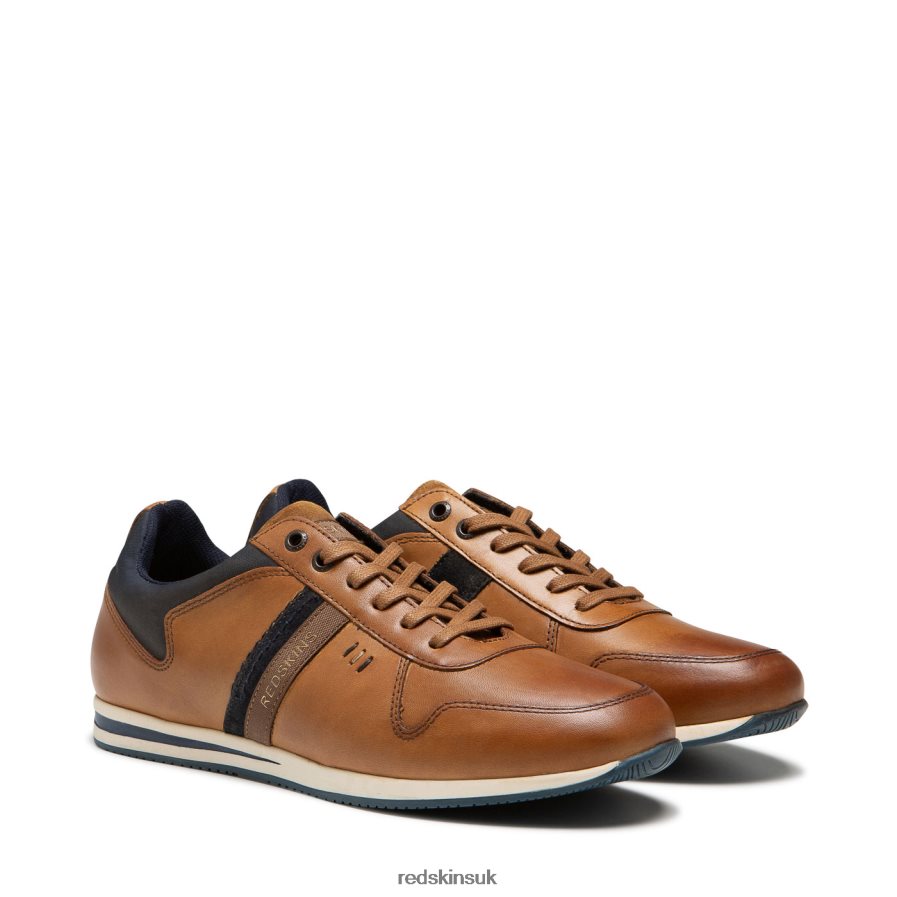 Redskins Footwear Men COGNAC + MARINE Living 1 Leather Sneakers RB620P4