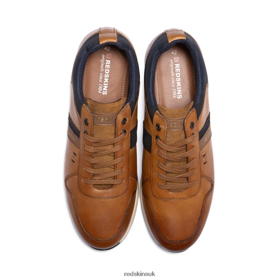 Redskins Footwear Men COGNAC + MARINE Living 1 Leather Sneakers RB620P4