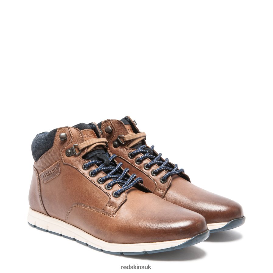 Redskins Footwear Men COGNAC + MARINE Sadily Leather Sneakers RB620P171