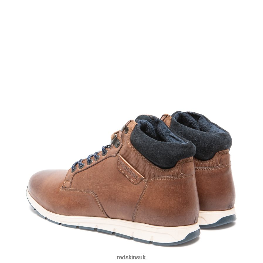 Redskins Footwear Men COGNAC + MARINE Sadily Leather Sneakers RB620P171