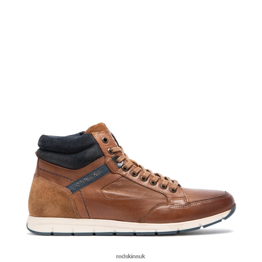 Redskins Footwear Men COGNAC + MARINE Zouki Leather Sneakers RB620P135