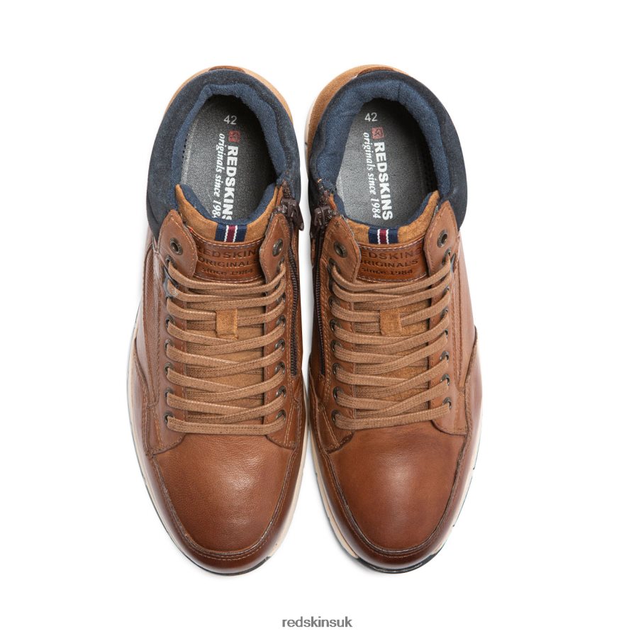 Redskins Footwear Men COGNAC + MARINE Zouki Leather Sneakers RB620P135
