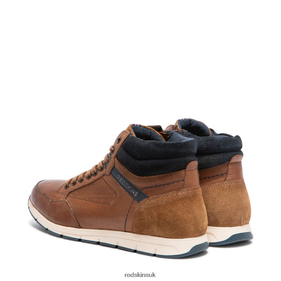 Redskins Footwear Men COGNAC + MARINE Zouki Leather Sneakers RB620P135