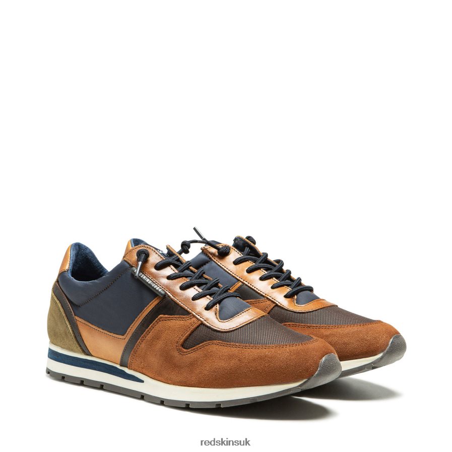 Redskins Footwear Men COGNAC + NAVY + KHAKI Smith Large Size Suede Sneakers RB620P41