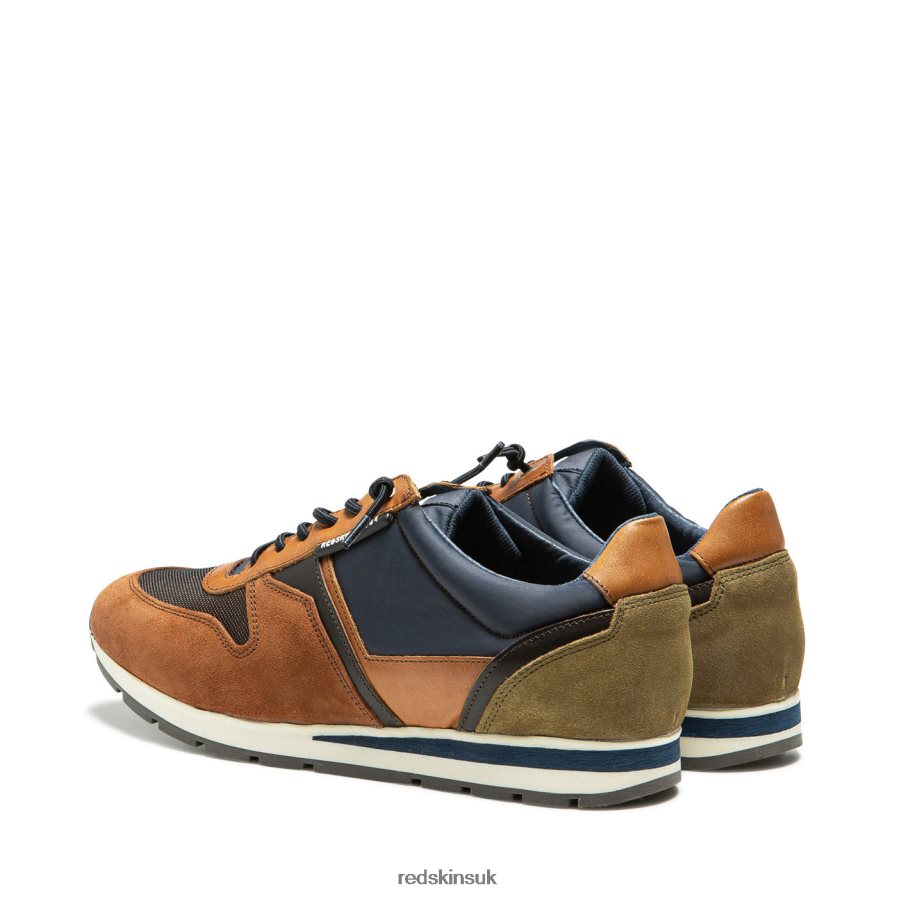 Redskins Footwear Men COGNAC + NAVY + KHAKI Smith Large Size Suede Sneakers RB620P41
