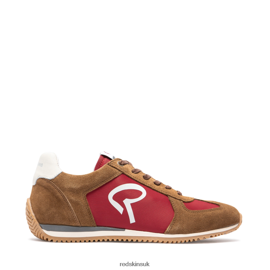 Redskins Footwear Men COGNAC + RED Brillant Textile Sneakers RB620P120
