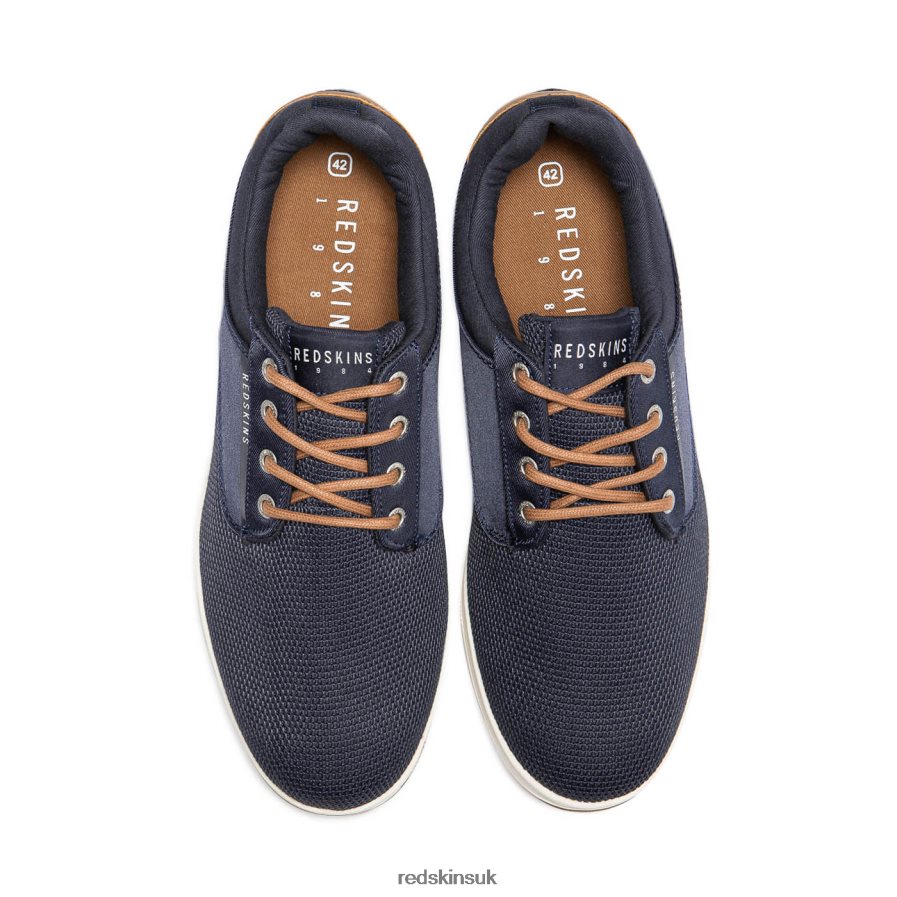 Redskins Footwear Men DARK NAVY + COGNAC Pachiro Textile Sneakers RB620P141