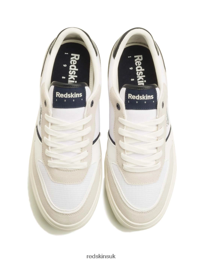 Redskins Footwear Men ECRU + MARINE Optic Textile Sneakers RB620P33