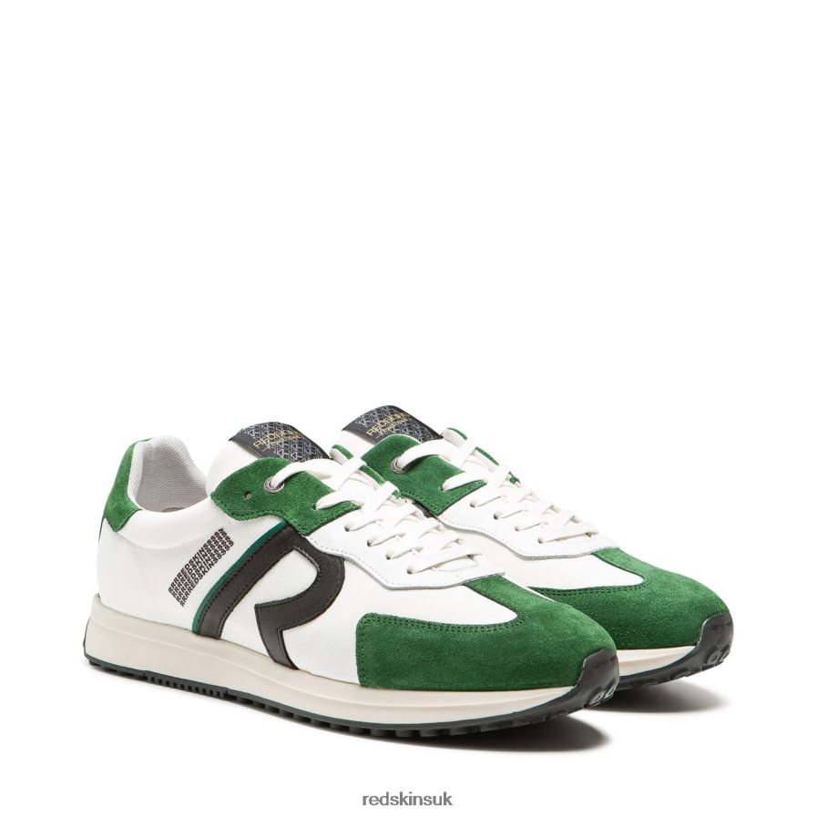 Redskins Footwear Men GREEN + WHITE + BLACK Blunt Textile Sneakers RB620P69