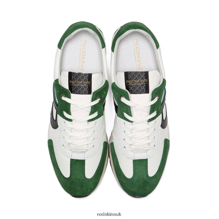 Redskins Footwear Men GREEN + WHITE + BLACK Blunt Textile Sneakers RB620P69