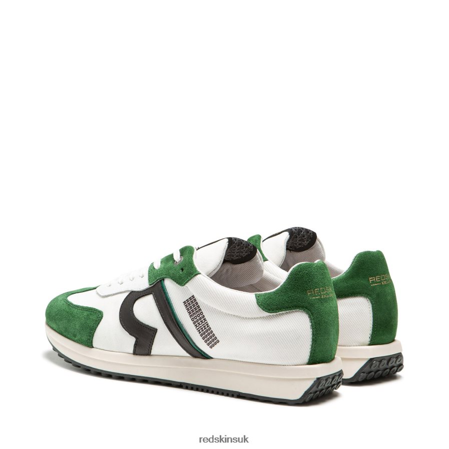 Redskins Footwear Men GREEN + WHITE + BLACK Blunt Textile Sneakers RB620P69