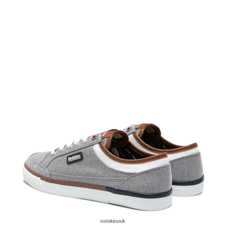 Redskins Footwear Men GREY + BLANC Genial Textile Sneakers RB620P82