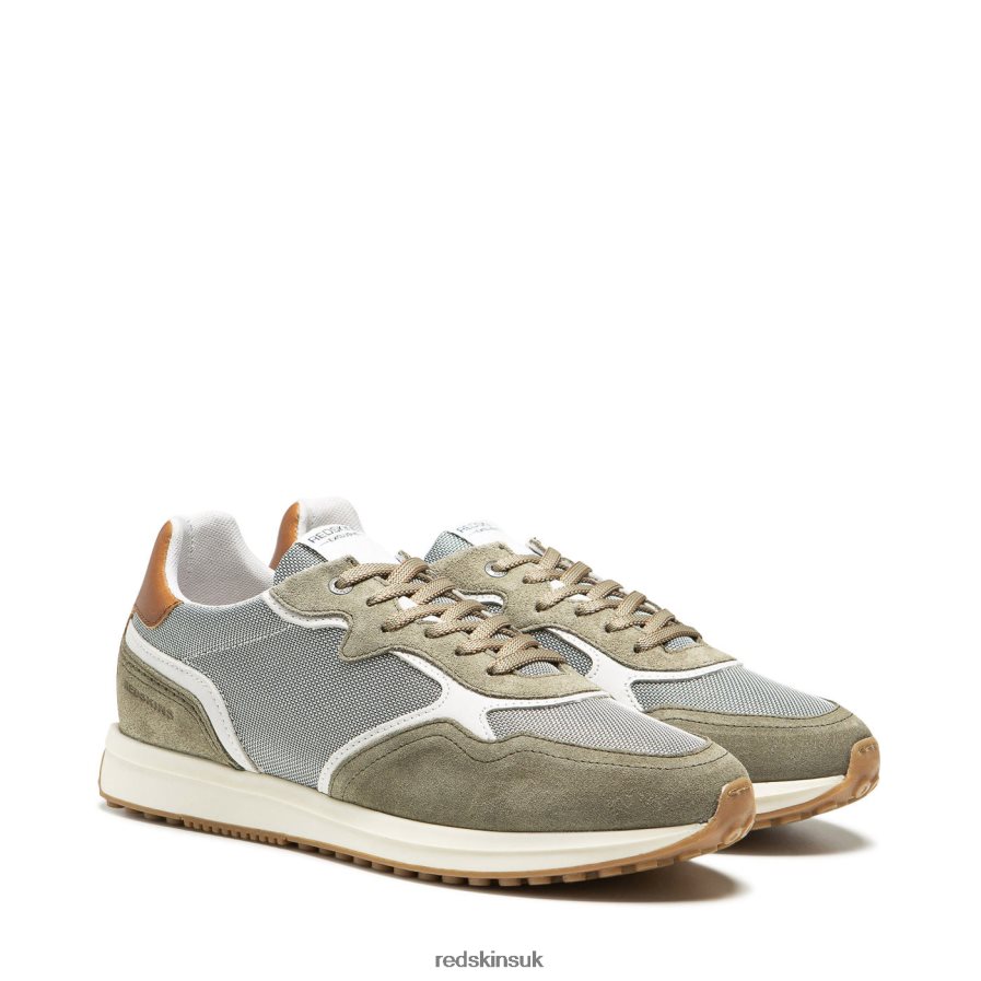 Redskins Footwear Men KHAKI + COGNAC Parma Textile Sneakers RB620P102