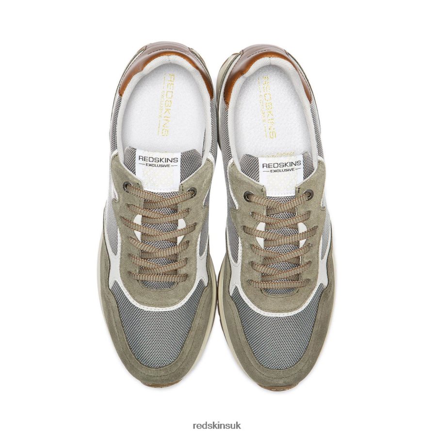 Redskins Footwear Men KHAKI + COGNAC Parma Textile Sneakers RB620P102