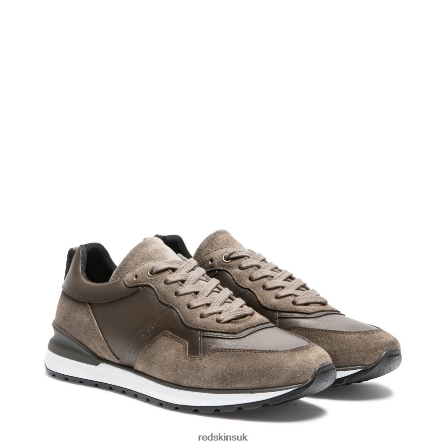 Redskins Footwear Men KHAKI Policy Leather Sneakers RB620P168