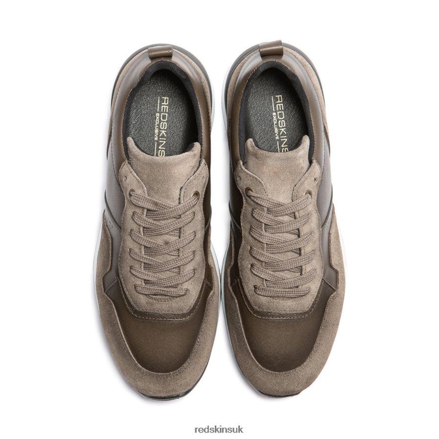 Redskins Footwear Men KHAKI Policy Leather Sneakers RB620P168