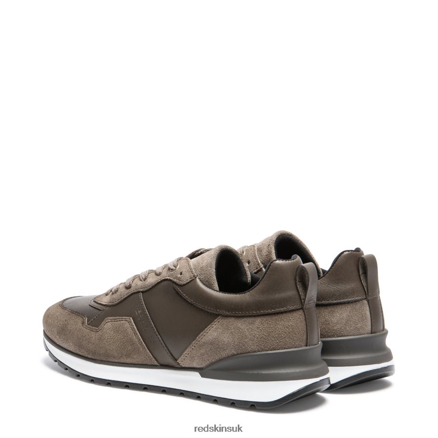 Redskins Footwear Men KHAKI Policy Leather Sneakers RB620P168