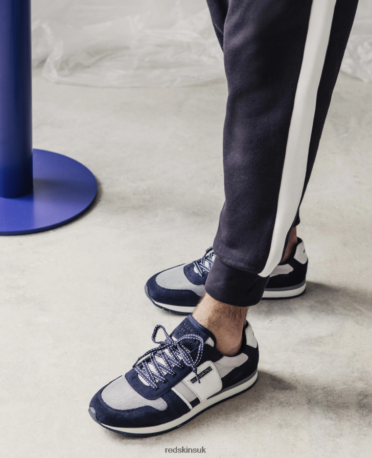 Redskins Footwear Men NAVY + GREY Affairan Textile Sneakers RB620P152