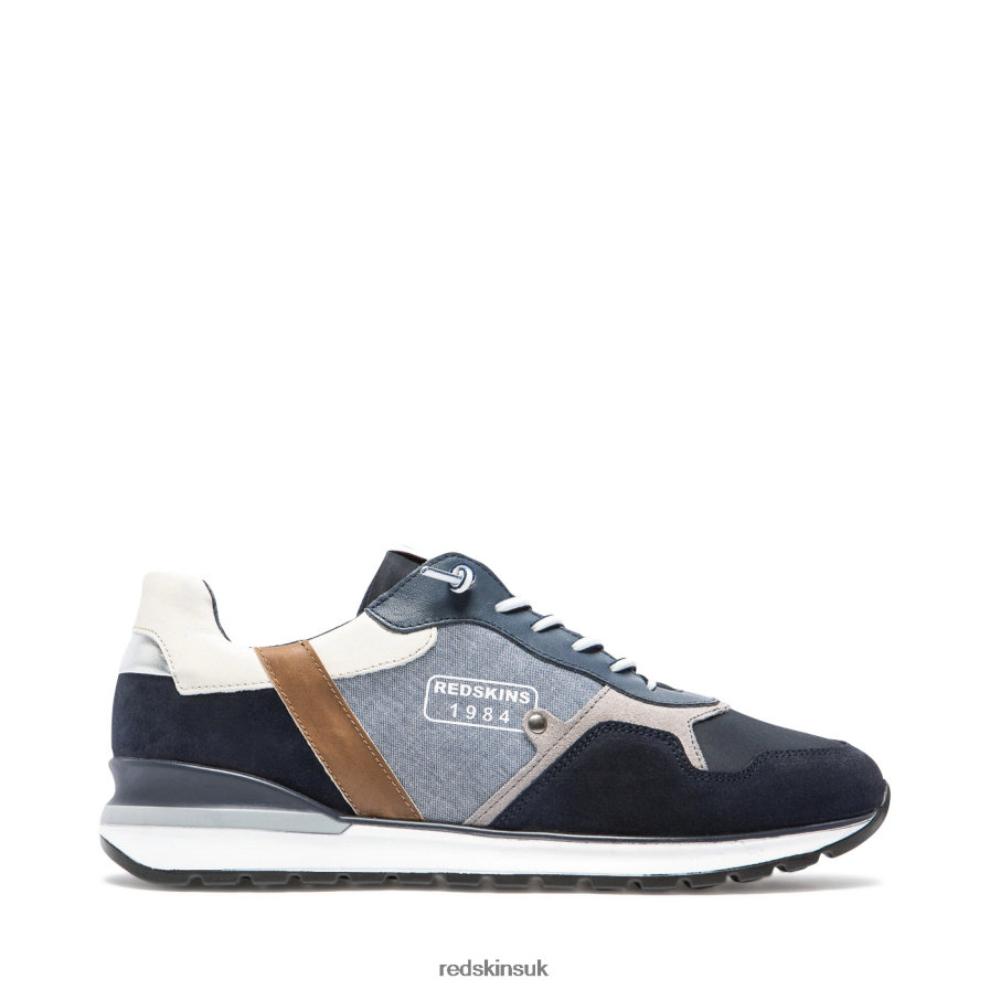 Redskins Footwear Men NAVY + GREY + WHITE Patriotic Suede Sneakers RB620P143