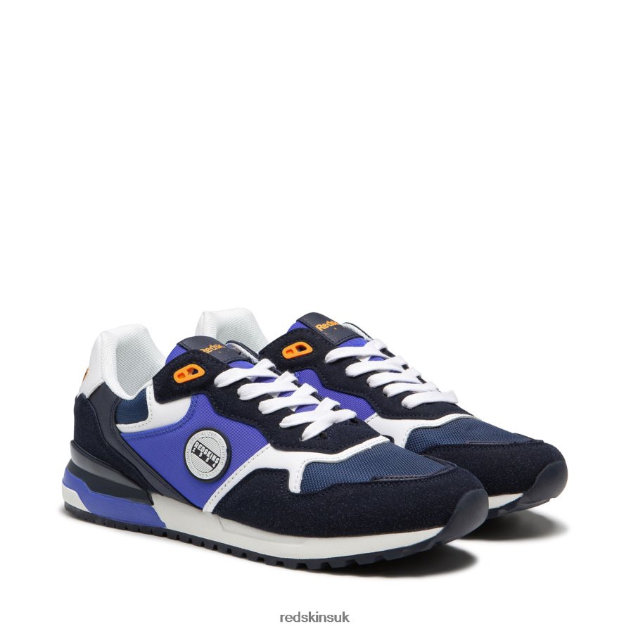 Redskins Footwear Men NAVY + WHITE + ORANGE Oyati Textile Sneakers RB620P53