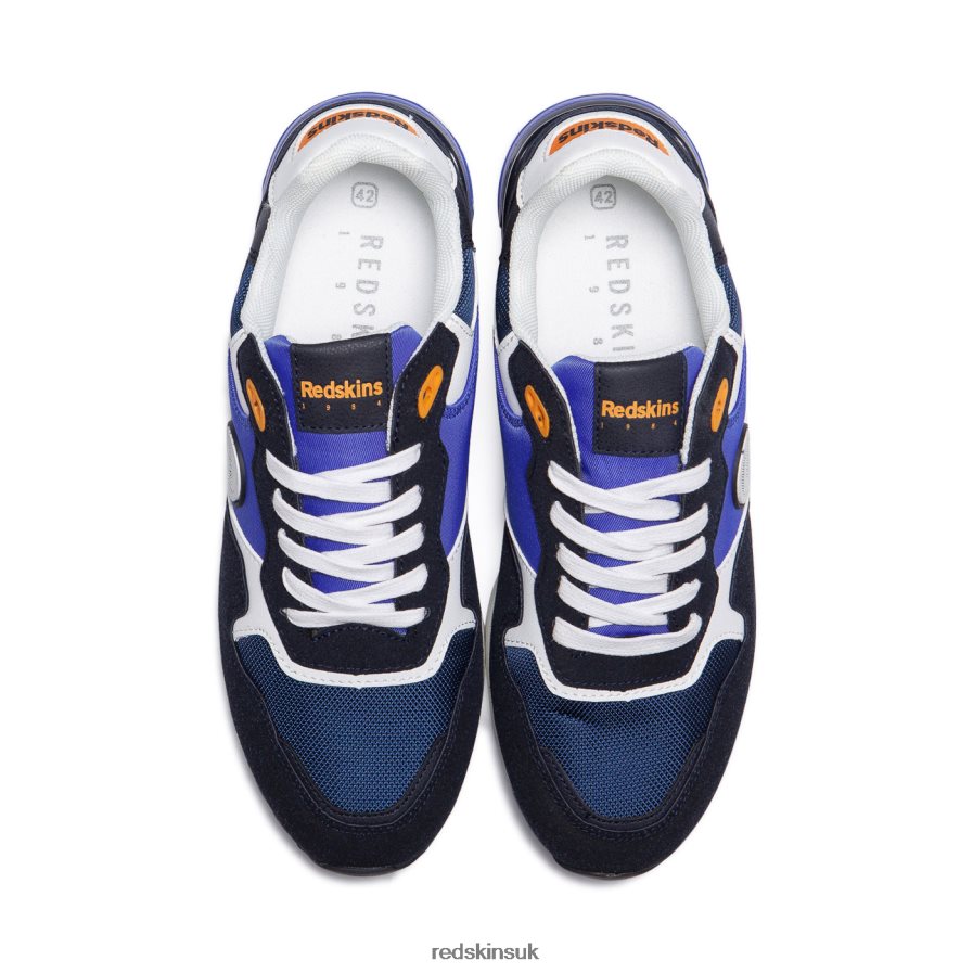 Redskins Footwear Men NAVY + WHITE + ORANGE Oyati Textile Sneakers RB620P53