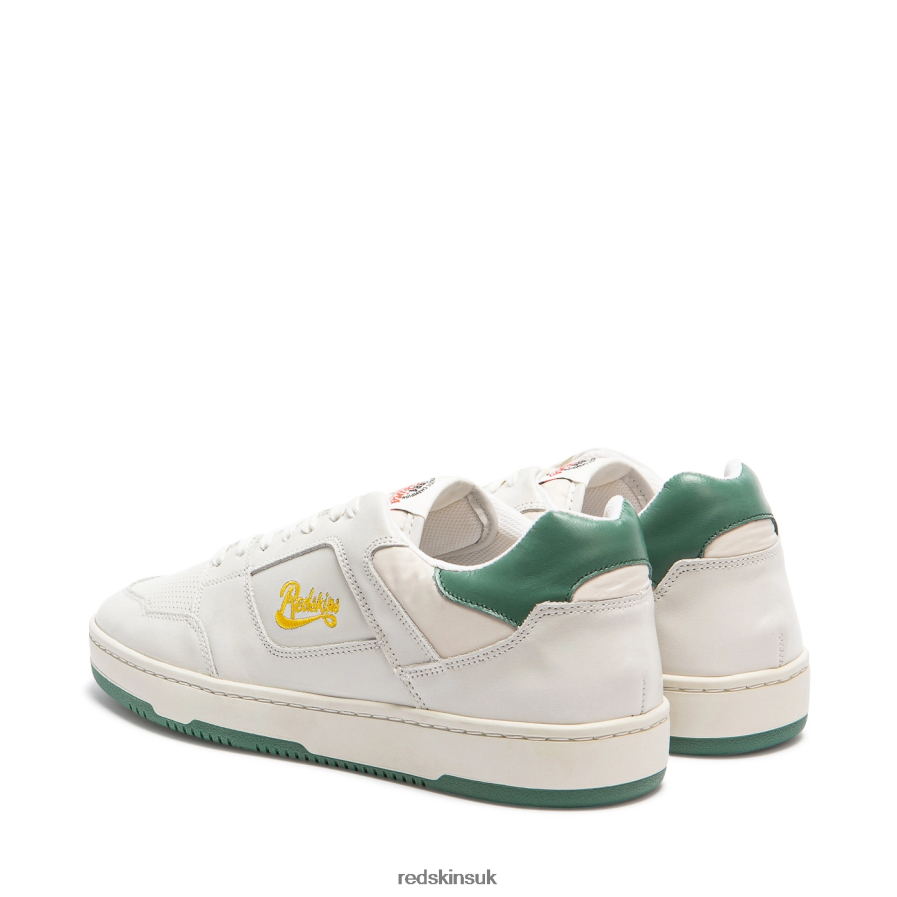 Redskins Footwear Men OFF WHITE + GREEN Tolerant Leather Sneakers RB620P157