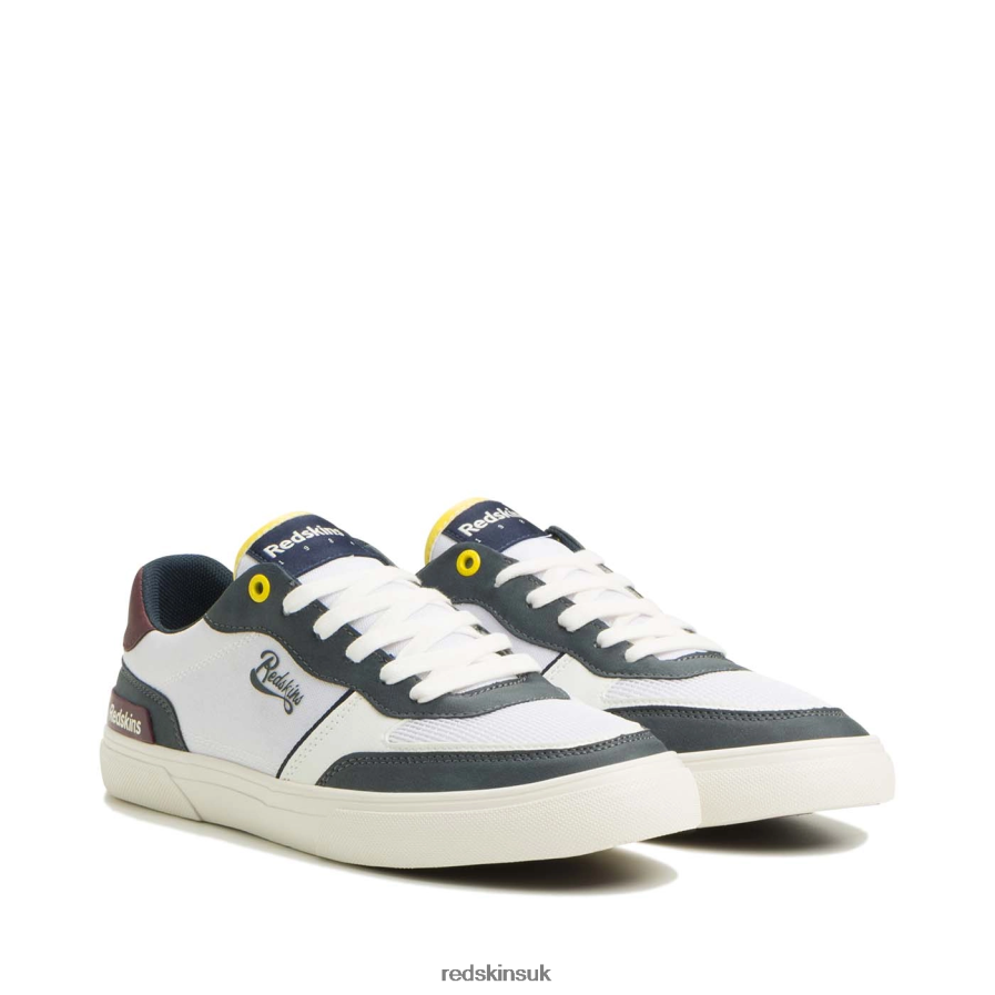 Redskins Footwear Men OFF WHITE + NAVY + BURGUNDY Optic Textile Sneakers RB620P34