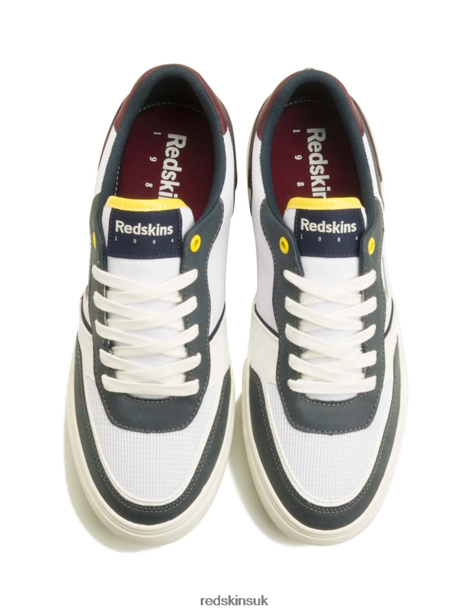 Redskins Footwear Men OFF WHITE + NAVY + BURGUNDY Optic Textile Sneakers RB620P34
