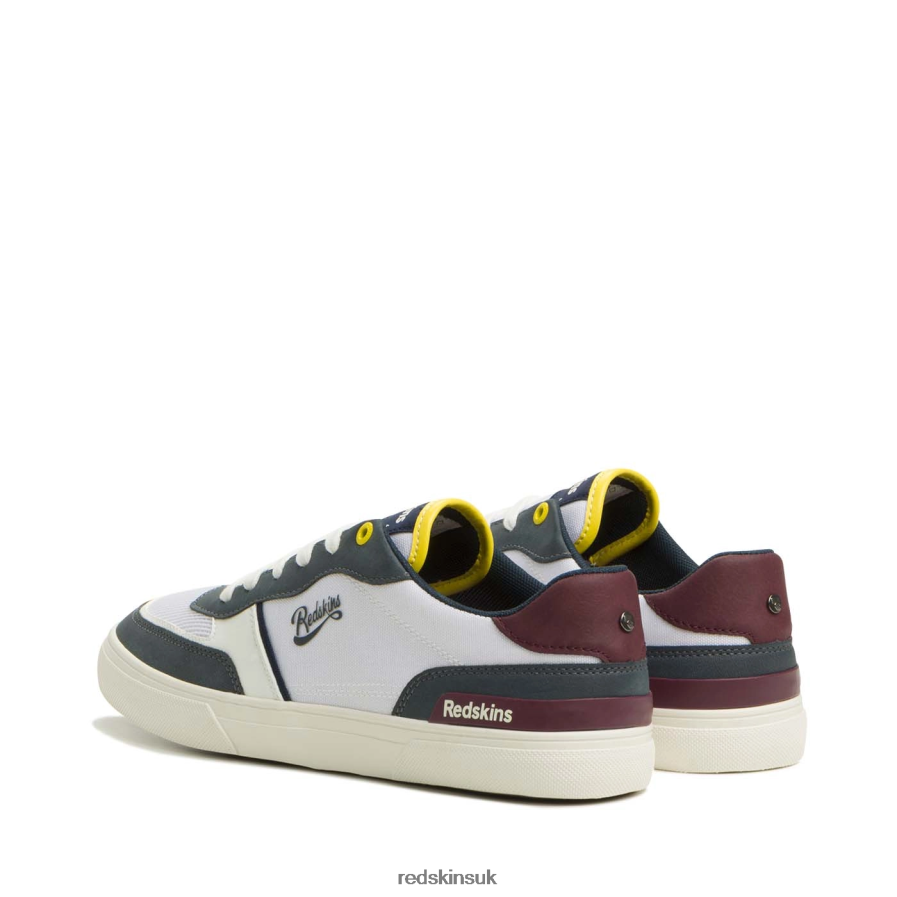 Redskins Footwear Men OFF WHITE + NAVY + BURGUNDY Optic Textile Sneakers RB620P34