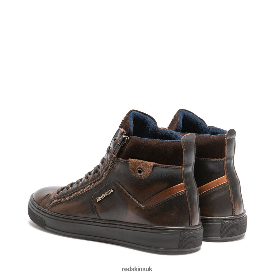 Redskins Footwear Men TOBACCO Hopesi Leather Sneakers RB620P59