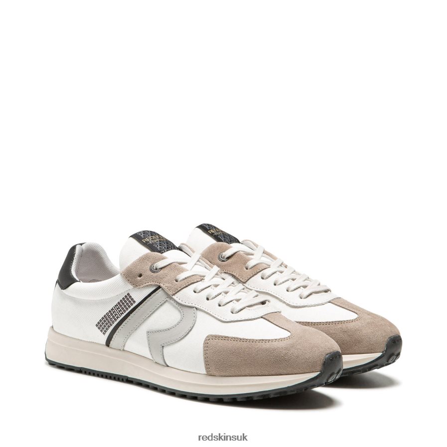 Redskins Footwear Men WHITE + BEIGE + GREY Blunt Textile Sneakers RB620P71