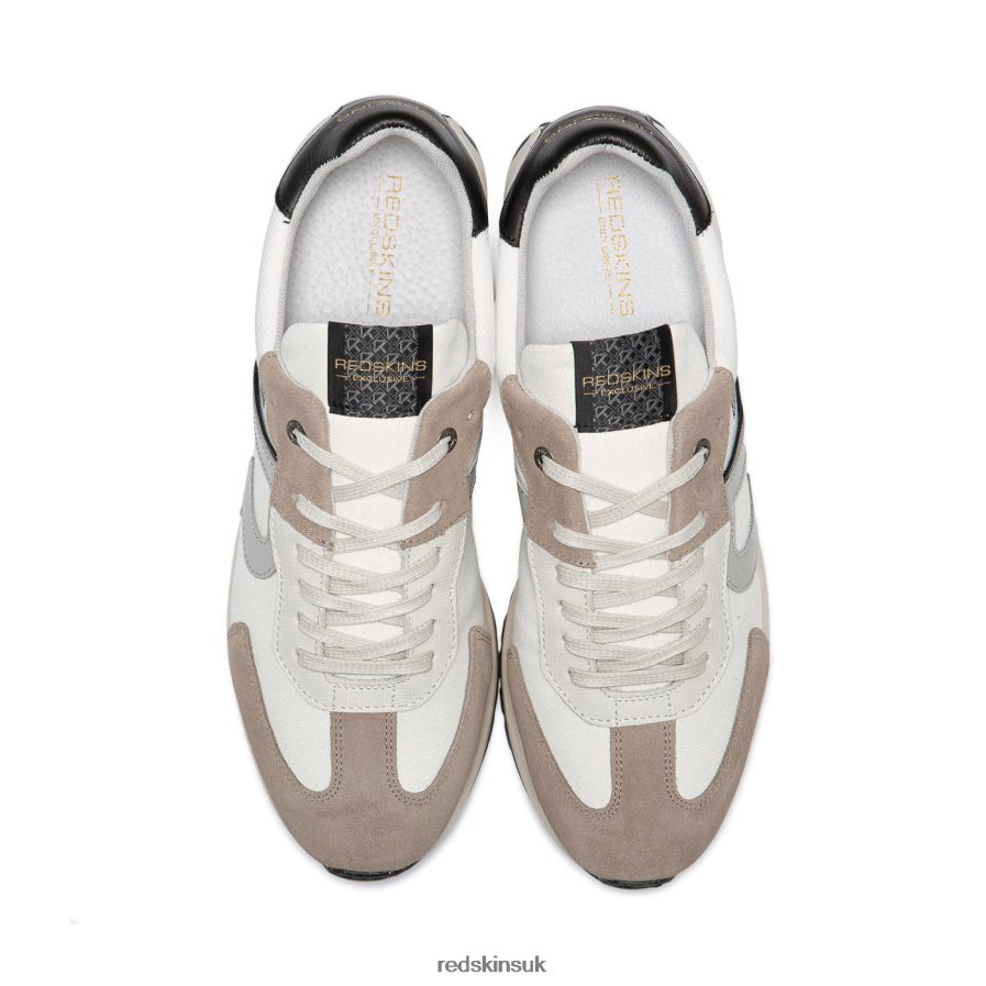 Redskins Footwear Men WHITE + BEIGE + GREY Blunt Textile Sneakers RB620P71