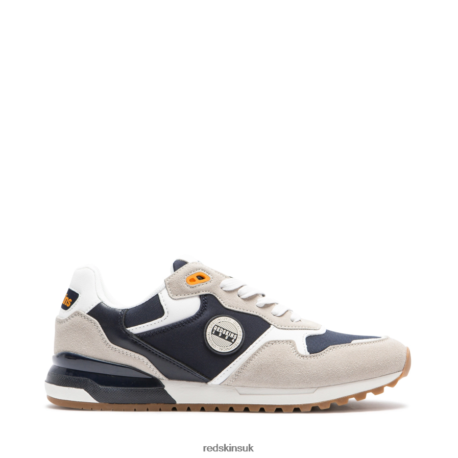 Redskins Footwear Men WHITE + BEIGE + NAVY Oyati Textile Sneakers RB620P146