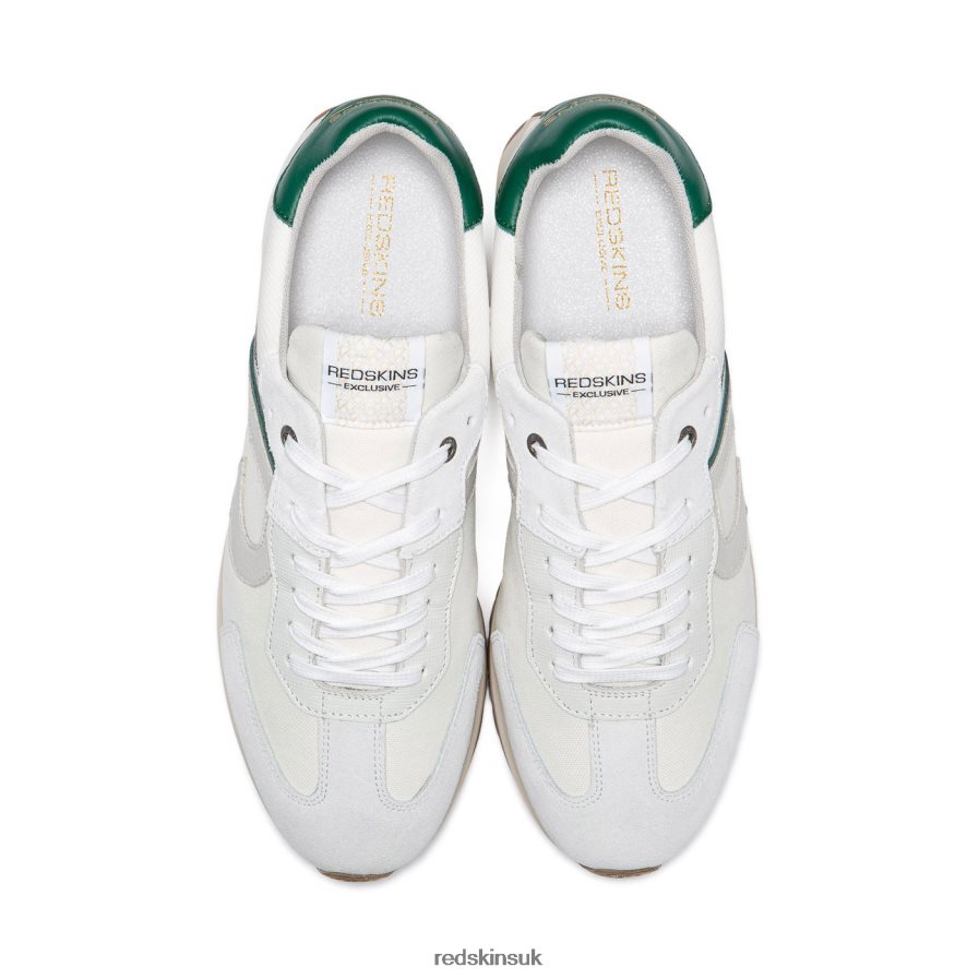 Redskins Footwear Men WHITE + GREEN Blunt Textile Sneakers RB620P70