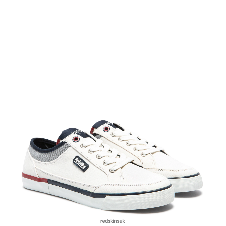 Redskins Footwear Men WHITE + GREY Genial Textile Sneakers RB620P100